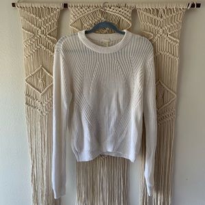 Basic white crew neck sweater